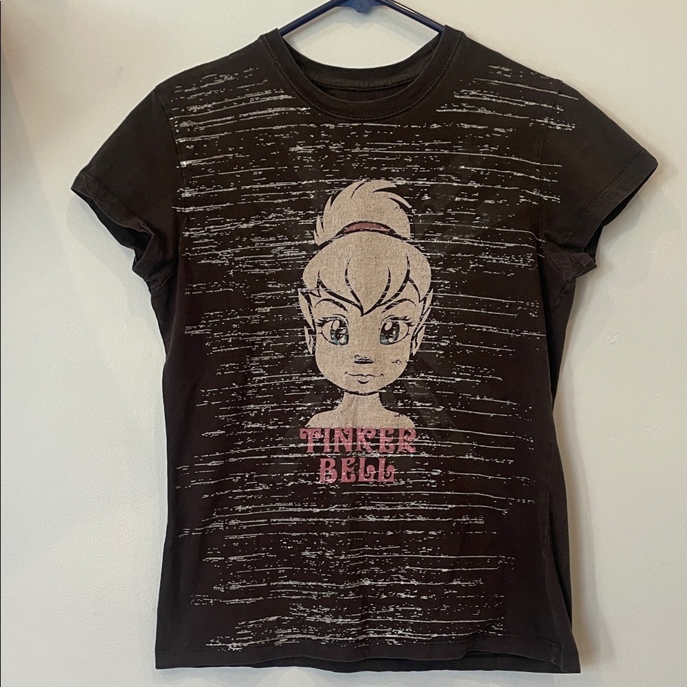 Tinker Bell Black womens  T-Shirt small